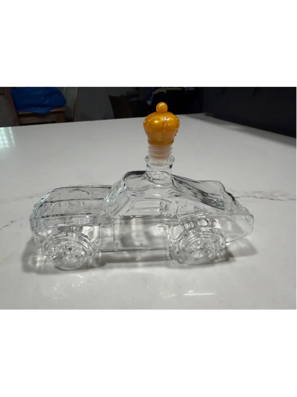 NEW Corvette Hand Blown Glass Car Auto Whiskey Decanter Art Statue Bar 300ML